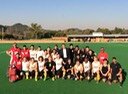 SA Men's Hockey Team after the final selection game with the Dutch ambassador
